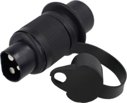 Produktbild: Herth + Buss Stecker 6 – 24 V, 3-polig, Flachsteckanschluss 6,3 mm