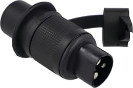 Produktbild: Herth + Buss Stecker 6 – 24 V, 3-polig, Flachsteckanschluss 6,3 mm