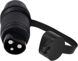 Produktbild: Herth + Buss Stecker 6 – 24 V, 3-polig, mit Kabelverschraubung, Flachsteckanschluss 6,3 mm, 51 305 635