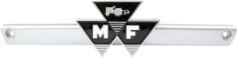 Produktbild: Typenschild MF mit Leiste für Traktor Massey Ferguson 135, 135 Petrol, 148, 165, 168, 175, 178, 185, 188