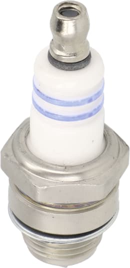 Produktbild: Bosch Zündkerze WS 7 F mit weißem Isolator und blauen Ringen