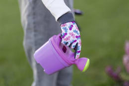Produktbild: Kinderhandschuhe mit buntem Schmetterling-Motiv in Rosa, Lila und Blau