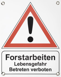 Produktbild: Warnbanner Forstarbeiten 450 x 550 mm