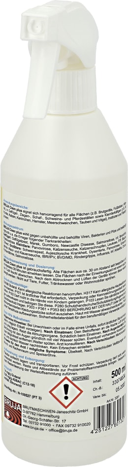 Produktbild: BRUJA Desinfektionsmittel Clean Plus 500 ml