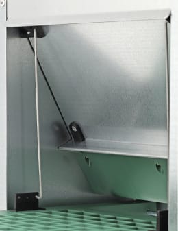 Produktbild: Futterautomat 12 kg mit Trittklappe, Metall, für Hühner, 1352