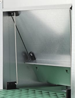Produktbild: Futterautomat 5 kg mit Trittklappe, Metall, für Hühner, 810