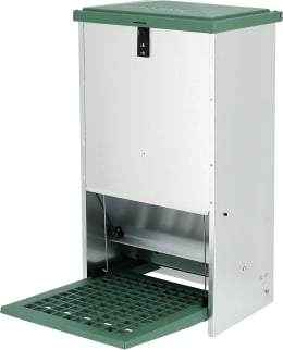 Produktbild: Futterautomat 20 kg mit Trittklappe, Metall, für Hühner, 9373