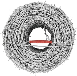 Produktbild: Stacheldraht 2,5 mm Eisen, verzinkt, 2-drähtig, 4-spitzig, Stachelabstand 100 mm