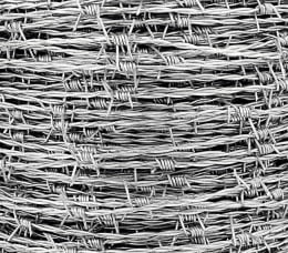 Produktbild: Stacheldraht 1,7 mm Stahl, verzinkt, 2-drähtig, 4-spitzig, Stachelabstand 100 mm