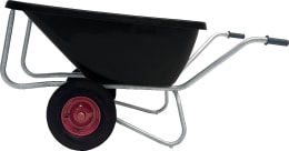 Produktbild: Growi® Schubkarre Compactkarre Big Ben Mulde 180 l, PE (Polyethylen), 2 x Luftrad 400x100, 15860