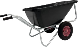 Produktbild: Growi® Schubkarre Compactkarre Big Ben Mulde 180 l, PE (Polyethylen), 2 x Luftrad 400x100, 15860
