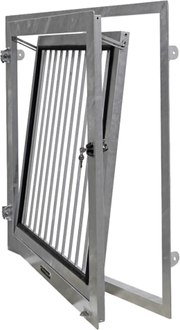 Produktbild: Growi® Stallfenster 1.000 x 1.000 mm, mit Innengitter und Dreh-Kippfunktion