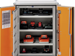 Produktbild: Cemo Akku-Ladeschrank Premium 8/20 230 V, 890 x 2.130 x 660 mm, mit Füßen, 12050