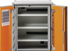 Produktbild: Cemo Akku-Ladeschrank Premium 8/20 400 V, 890 x 2.130 x 660 mm, mit Füßen, 12051