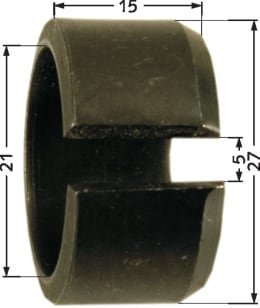 Produktbild: Industriehof® Spannbuchse 15 x 3 mm Ø innen 21 mm Ø außen 27 mm für Perfect, Tünnissen & Stocks