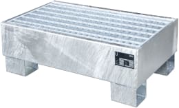 Produktbild: BAUER® SÜDLOHN Auffangwanne AW 60-1/M v Auffangvolumen max. 61 l, für 2 x 60 l-Fass, mit Gitterrost, verzinkt