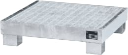 Produktbild: BAUER® SÜDLOHN Auffangwanne AW 60-2/M v Auffangvolumen max. 61 l, für 4 x 60 l-Fass, mit Gitterrost, verzinkt