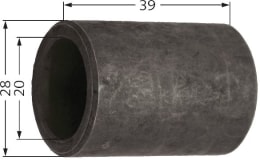 Produktbild: Industriehof® Buchse 20 x 28 x 39 mm, für Taarup, Tim Rübenroder Schlegel komplett Länge 210 mm