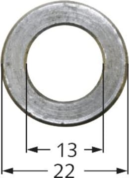 Technische Zeichnung: Industriehof® Buchse 13 x 22 x 40 mm, für Doppstadt, Epoke