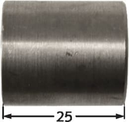 Technische Zeichnung: Industriehof® Buchse 12 x 20 x 25 mm, für Gilbers, Mulag, Schmidt