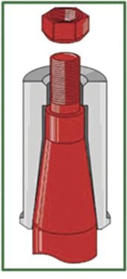 Produktbild: Industriehof® Einschweißbuchse 32, 40 x 50, 55 x 110 mm, für Zinken mit Gewinde M 30