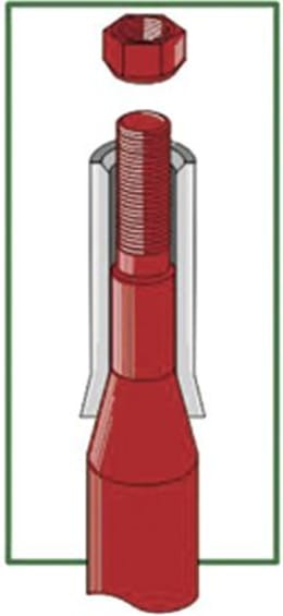 Produktbild: Industriehof® Einschweißbuchse 30, 28 x 40, 38 x 80 mm