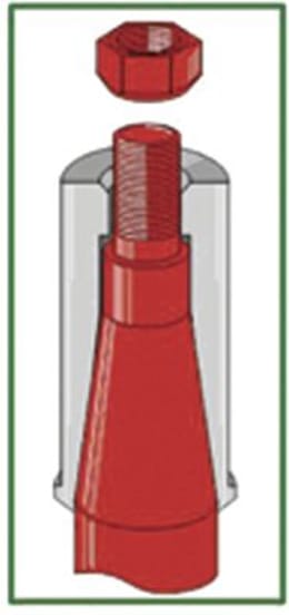 Produktbild: Industriehof® Einschweißbuchse 26, 35 x 40, 55 x 110 mm, für Zinken mit Gewinde M 24