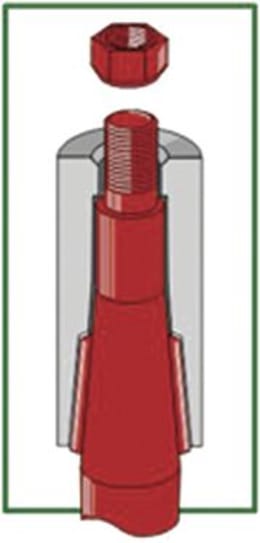 Produktbild: Industriehof® Einschweißbuchse 21, 34 x 50 x 105 mm, für Zinken mit Verdrehsicherung