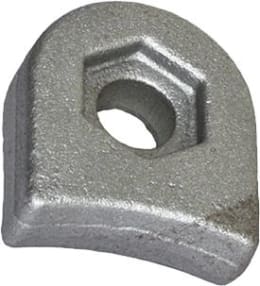 Produktbild: Industriehof® Halter 56 x 50 x 17,5 mm, Bohrung 16,5 mm, mit Sechkantansatz Agricom Schlegelmesser
