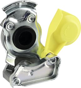 Produktbild: Wabco Kupplungskopf gelb, für Anhänger, 2-Kreis-Anlage, Bremse, M 22 x 1,5 IG