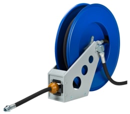 Produktbild: PRESSOL stationäres Ölsystem mit Schlauchaufroller, Saugrohrlänge 860/1600 mm, digitaler Handdurchlaufzähler