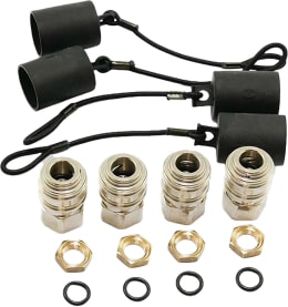 Set: PTG Aufschraubkupplung Standard VG12 4 St. für Reifenfüll- und Schnellentlüftungsset Airbooster®