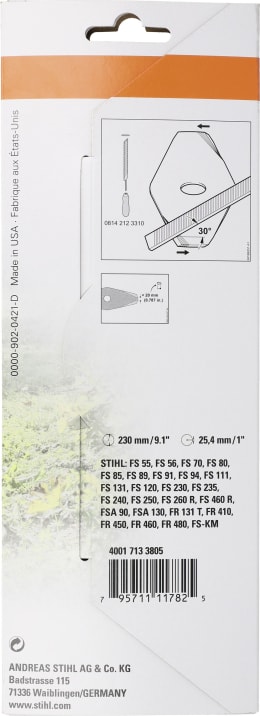 Detailbild: STIHL Grasschneideblatt GSB 230-2 Schnittbreite 230 mm, 2-flügelig, 4001 713 3805
