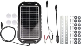 Set: TRAILER POOL Batterieladegerät Solar, Über-/Entladungsschutz