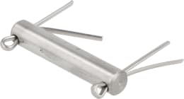 Produktbild: Suevia Achse 6 x 32 mm Edelstahl, mit Splinten, für Trogtränken, Thermotränken, Schwenktröge, Weidetröge