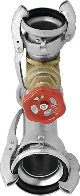 Produktbild: Perrot T-Stück KT 89 x P 70 mit eingebautem Schieber, 89 M-Teil, 89 V-Teil, 70 M-Teil (Abgang)