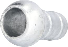 Produktbild: Perrot V-Teil KVS-Si, 50 V-Teil x Ø 50 mm mit gesickter Schlauchtülle, verzinkt, KF75810