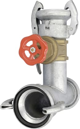 Produktbild: Perrot T-Stück KT 89 x P 89 mit eingebautem Schieber, 89 M-Teil, 89 V-Teil, 89 M-Teil (Abgang)