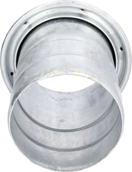 Produktbild: Perrot V-Teil KVS-Si, 159 V-Teil x Ø 150 mm mit gesickter Schlauchtülle, verzinkt, KF75890