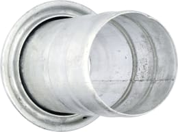 Produktbild: Perrot V-Teil KVS-Si, 133 V-Teil x Ø 125 mm mit gesickter Schlauchtülle, verzinkt, KF75880