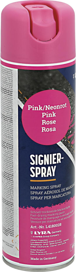 Produktbild: Lyra Markierungsspray pink, 500 ml, für Baum- und Holzmarkierung, 262360-9