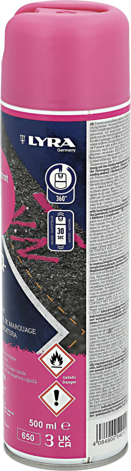Produktbild: Lyra Markierungsspray pink, 500 ml, für Baum- und Holzmarkierung, 262360-9