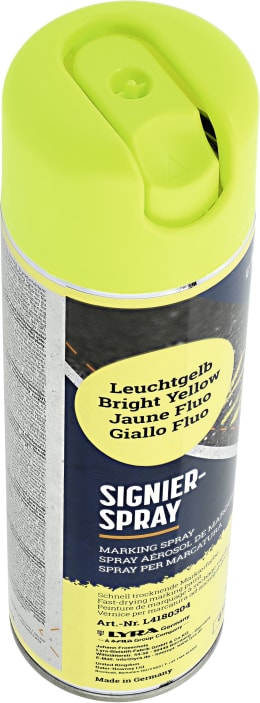 Produktbild: Lyra Markierungsspray gelb, 500 ml, für Baum- und Holzmarkierung, 26-2360-1