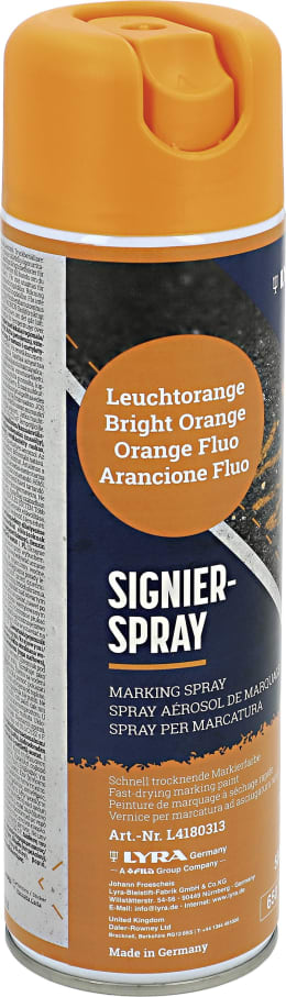 Produktbild: Lyra Markierungsspray orange, 500 ml, für Baum- und Holzmarkierung, 26-2360-3