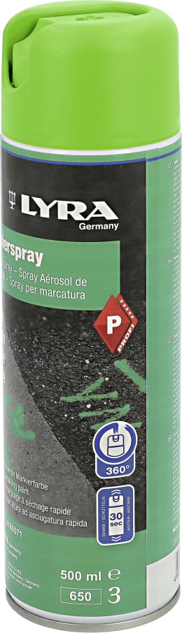 Produktbild: Lyra Markierungsspray grün, 500 ml, für Baum- und Holzmarkierung, 26-2360-4