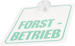 Produktbild: Hinweisschild FORSTBETRIEB mit Saugnapf B x H 120 x 130 mm
