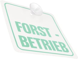 Produktbild: Hinweisschild FORSTBETRIEB mit Saugnapf B x H 120 x 130 mm