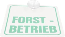 Produktbild: Hinweisschild FORSTBETRIEB mit Saugnapf B x H 120 x 130 mm
