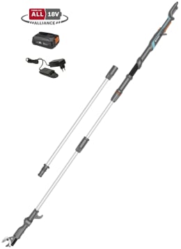 Set: GARDENA Akku-Teleskop-Baumschere HighCut 360/18V P4A Ready-To-Use Set