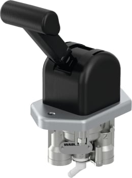 Produktbild: Wabco Handbremsventil max. 10 bar, pneumatisch, Raste 85°, für Traktor Fendt Favorit, Vario, Xylon